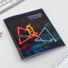 Тетрадь в клетку, 48 л., А5, на скрепке, блок №2 «Неон» МИКС - Фото 9