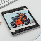 Тетрадь в клетку, 48 л., А5, на скрепке, блок №2 «Мотоцикл» МИКС - Фото 13