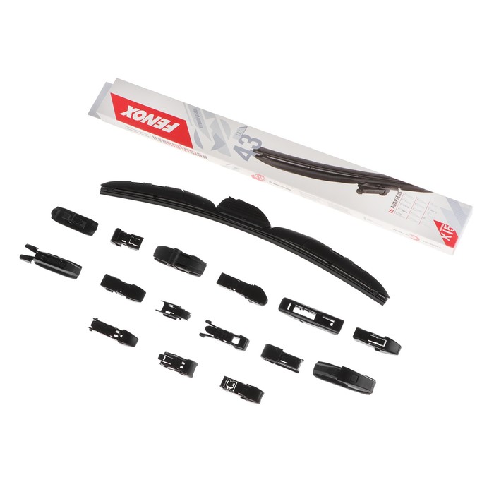 Щетка стеклоочистителя FENOX, 17"/430 мм, гибридная, крепления 15 в 1, WB43240 - Фото 1