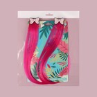 Набор накладных локонов «БАНТИКИ», прямой волос, на заколке, 2 шт, 50 см, цвет розовый/МИКС - Фото 5