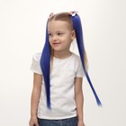 Набор накладных локонов «РАДУГА», прямой волос, на заколке, 2 шт, 50 см, цвет синий/МИКС - фото 6830536