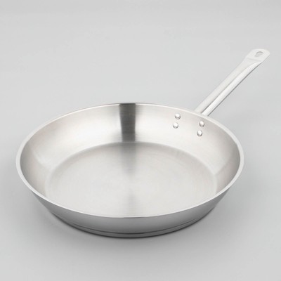 Сковорода Катунь «Общепит», d=34 см, толщина корпуса 0.6 мм, дно 3.5 мм, капсульное дно, индукция, нержавеющая сталь