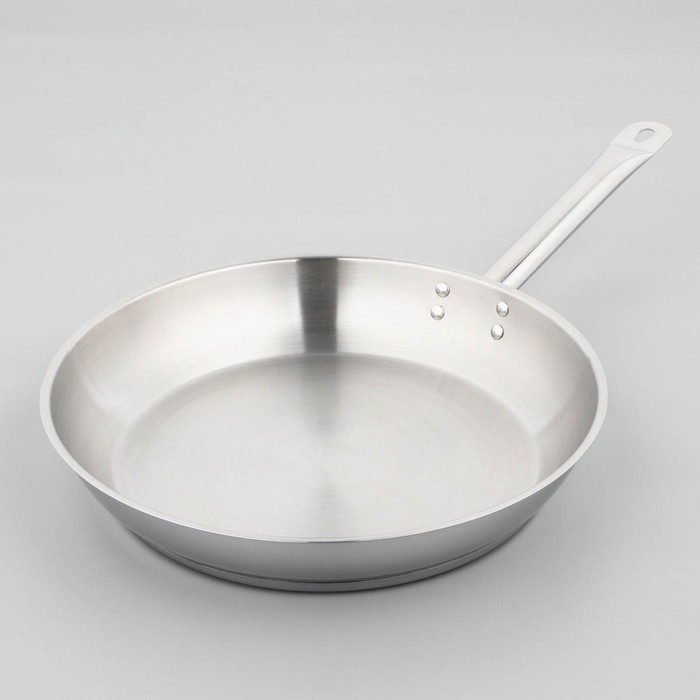 Сковорода Катунь «Общепит», d=34 см, толщина корпуса 0.6 мм, дно 3.5 мм, капсульное дно, индукция, нержавеющая сталь - Фото 1