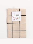 Кухонное полотенце «Доляна. В клетку», 28×46 см, 100% хлопок, вафля 160 г/м² - Фото 7