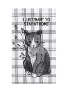 Кухонное полотенце «Доляна. Останься дома», 28×46 см, 100% хлопок, вафля 160 г/м² - Фото 4