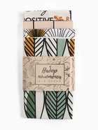 Набор полотенец Доляна «Будь позитивным», 28×46 см - 4 шт., 100% хлопок, вафля 160 г/м² - Фото 11