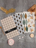 Набор полотенец Доляна «Будь позитивным», 28×46 см - 4 шт., 100% хлопок, вафля 160 г/м² - Фото 3