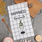 Кухонное полотенце «Доляна. Улыбайся», 28×46 см, 100% хлопок, вафля 160 г/м² - Фото 3