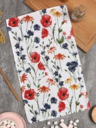 Кухонное полотенце «Доляна. Луговые цветы», 28×46 см, 100% хлопок, вафля 160 г/м² - Фото 3