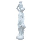 Садовая фигура "Девушка с кувшинами" белая, 35х35х140см - фото 301114504