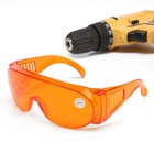 Очки защитные ТУНДРА, оранжевые, открытого типа, ударопрочный материал - Фото 4