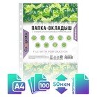 Файл - вкладыш Calligrata «Люкс», А4, 50 мкм, матовый, вертикальный, 100 штук - Фото 1