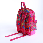 Рюкзак детский на молнии, наружный карман, светоотражающая полоса, цвет розовый - фото 6830776