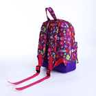 Рюкзак детский на молнии, наружный карман, светоотражающая полоса, цвет сиреневый - фото 6830781