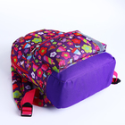 Рюкзак детский на молнии, наружный карман, светоотражающая полоса, цвет сиреневый - фото 6830782