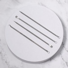 Косметологический набор, 4 предмета, в пластиковом футляре, 11.5 см, серебристый - Фото 4