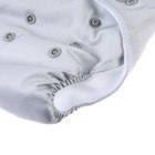 Многоразовый подгузник Крошка Я, 3-15 кг, флис, светло-серый - Фото 5