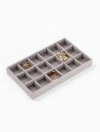 Подставка для украшений QF18 ячеек, флок, 21×12.3×2.5 см, серая - Фото 1