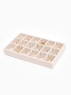 Подставка для украшений QF, 18 ячеек, флок, 21×12.3×2.5 см, бежевая - Фото 1