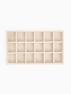 Подставка для украшений QF, 18 ячеек, флок, 21×12.3×2.5 см, бежевая - Фото 4