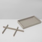 Подставка для украшения 6 ячеек, флок, 21×12,3×2,5 см, цвет серый - фото 9358887