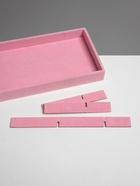 Подставка для украшений QF 6 ячеек, флок, 21×12.3×2.5 см, розовая - фото 52273840