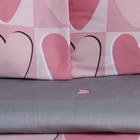 Постельное бельё LoveLife 1,5сп "Hearts" 143х215см, 150х225см, 50х70см-2шт, 100% хлопок, сатин, 125г/м² - Фото 4