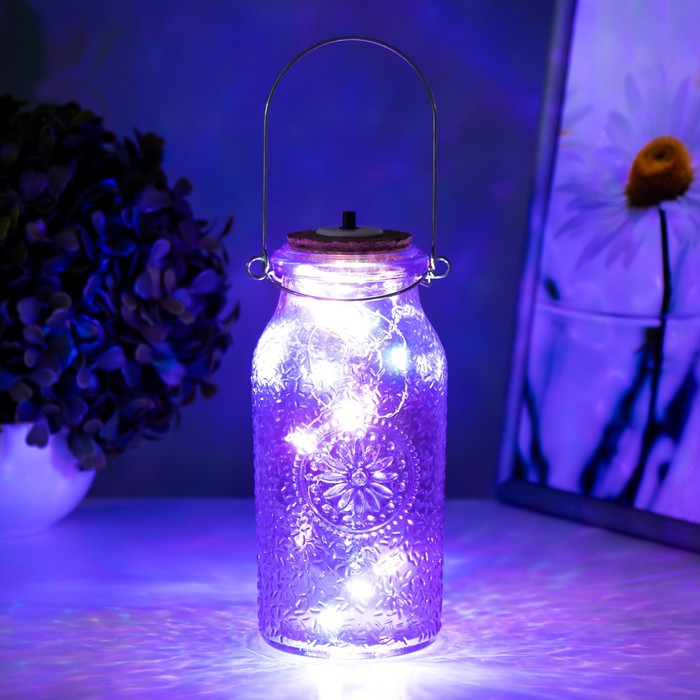 

Ночник "Деллос" LED от батареек фиолетовый 7х7х17,5 см RISALUX
