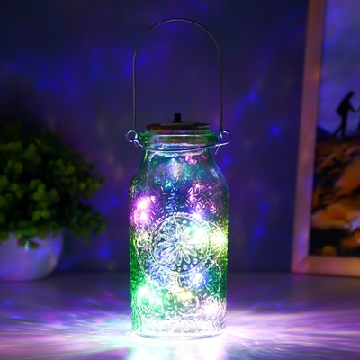 Фигурка светящаяся RISALUX «Деллос», LED-ночник, от батареек, зелёный, 7×7×17.5 см
