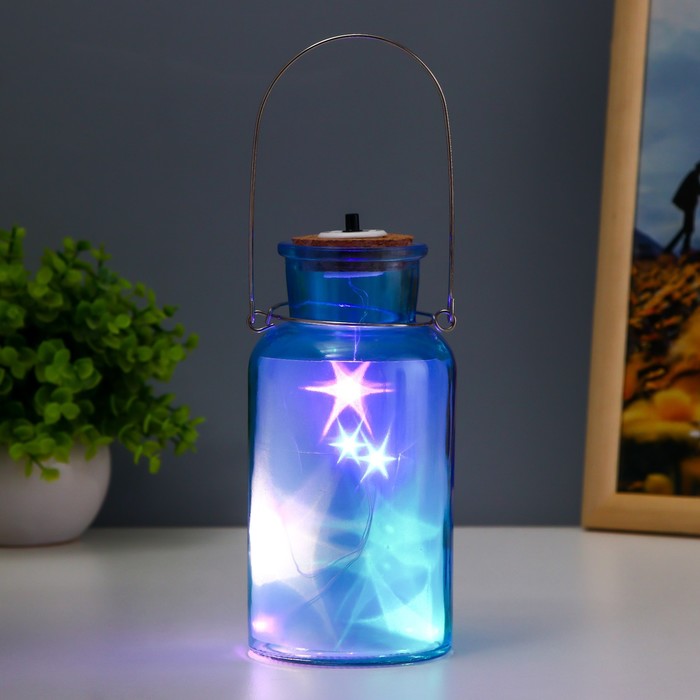 

Ночник "Анде" LED от батареек синий 8х8х16,5 см RISALUX