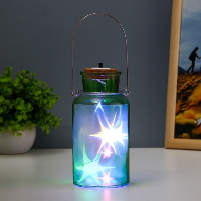 Фигурка светящаяся RISALUX «Анде», LED-ночник, от батареек, зелёный, 8×8×16.5 см