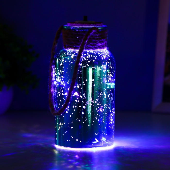 

Ночник "Ласси" LED от батареек синий 8х8х17 см RISALUX