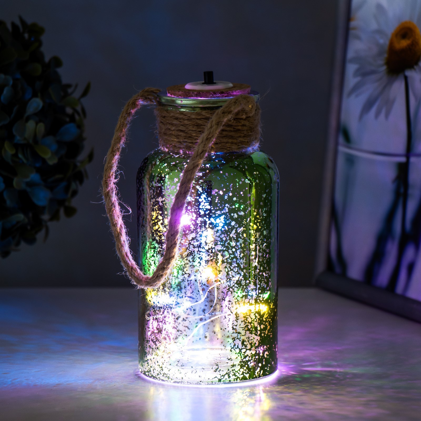 Ночник "Ласси" LED от батареек зеленый 8х8х17 см RISALUX (9326627 ...