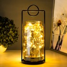 Фигурка светящаяся RISALUX «Фонарь лофт. Игра огней», LED-ночник, от батареек АА, 11.5×11×28 см 9326639