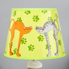 Настольная лампа "Котики" Е14 15Вт зеленый 20х20х30 см RISALUX - фото 22062470