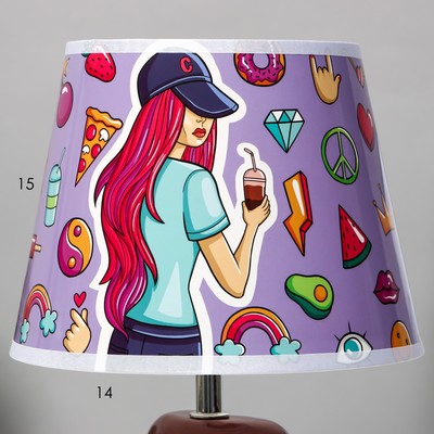 Настольная лампа с абажуром RISALUX «Девушка», Е14, 15 Вт, 20×20×32 см