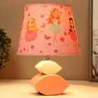 Настольная лампа "Феи" Е14 15Вт розово-белый 20х20х32 см RISALUX - фото 6831148