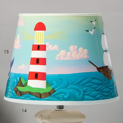 Настольная лампа с абажуром RISALUX «Море», Е14, 15 Вт, 20×20×28 см