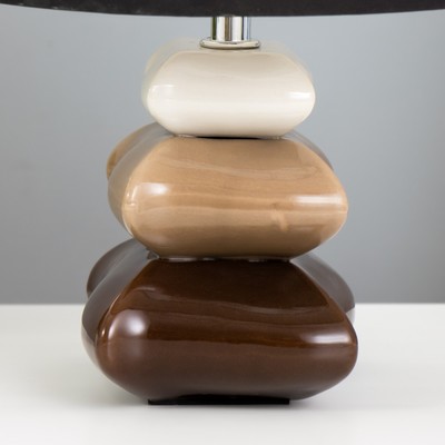 Настольная лампа с абажуром RISALUX «Гонки», Е14, 15 Вт, бело-чёрный, 20×20×28 см