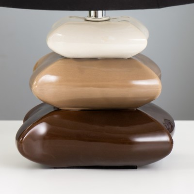 Настольная лампа с абажуром RISALUX «Гонки», Е14, 15 Вт, бело-чёрный, 20×20×28 см