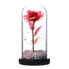Ночник колба "Красный цветок" LED от батареек 3хААА 11х11х22 см - Фото 7