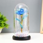 Ночник колба "Синий цветок" LED от батареек 3хААА 11х11х22 см 9329987