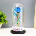 Ночник колба "Синий цветок" LED от батареек 3хААА 11х11х22 см 9329987