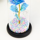 Ночник колба "Синий цветок" LED от батареек 3хААА 11х11х22 см 9329987