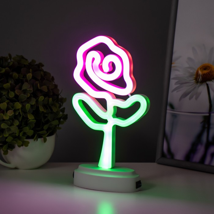 Ночник "Цветок" LED USB 13х5.4х24 см RISALUX - фото 1897390083
