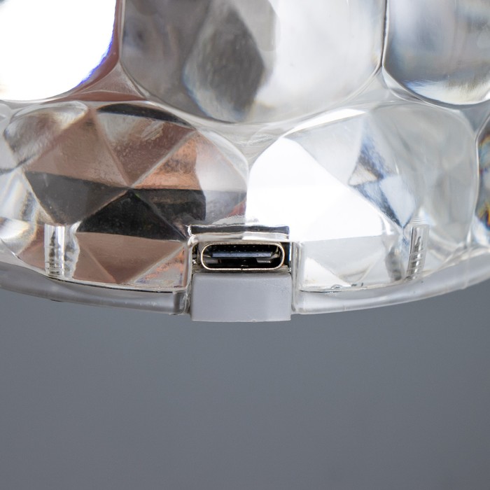 Настольная лампа с ПДУ "Призма" LED RGB сенсорная АКБ 8х8х18 см RISALUX - фото 1909113519