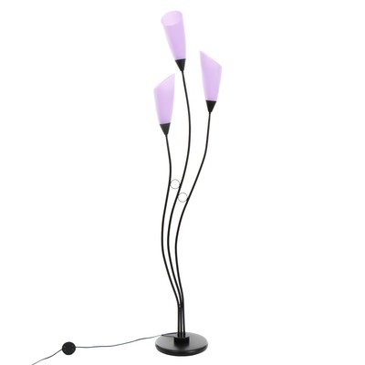 Торшер «Айрис» 3хЕ27 15 Вт черно-фиолетовый h.167 см