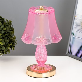 Настольная лампа "Иллирия" LED 12Вт розовый 15х15х25 см RISALUX