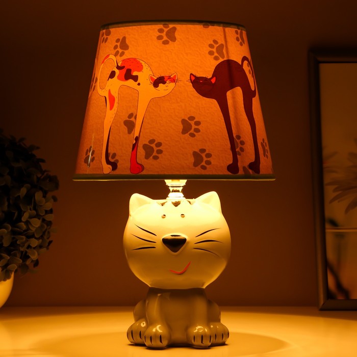 Настольная лампа "Кошечка" Е14 15Вт 20х20х32 см RISALUX - фото 1907652282
