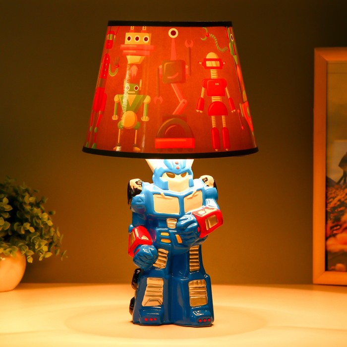Настольная лампа "Робот" Е14 15Вт МИКС 20х20х35 см RISALUX - фото 1906204895